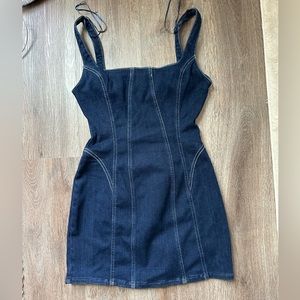 Denim mini dress
